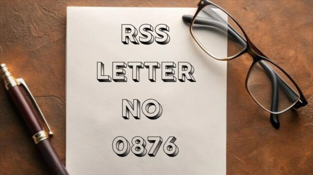 RSS Letter No. 0876